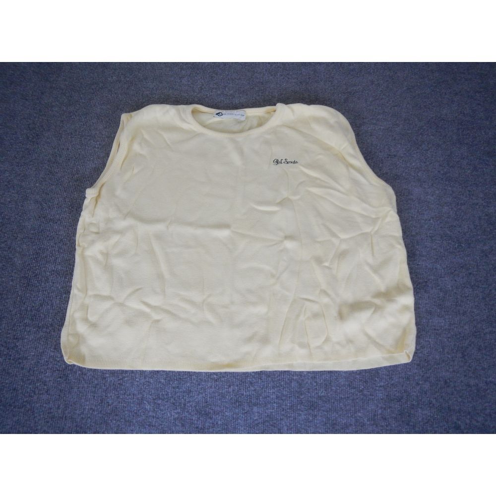 Girl Scouts of the USA‎ Official Sleeveless Sweater Top Womens 2X Yellow Cotton